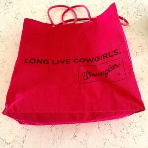 Hot Pink “Long Love Cowgirls” tote, Wrangler